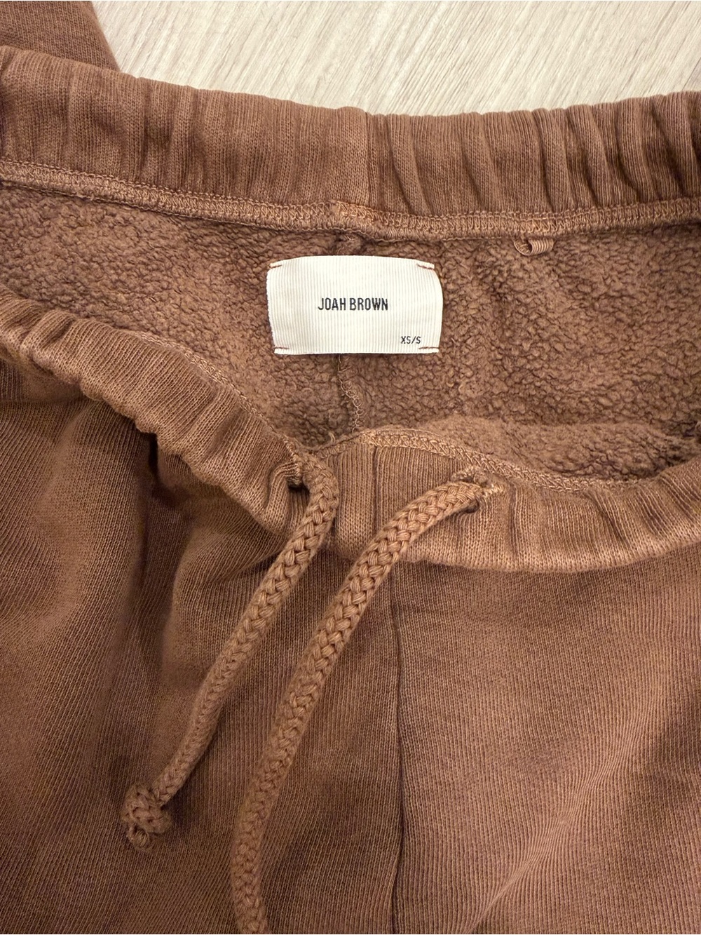 Joah Brown Brown Fleece-Lined Track Joggers